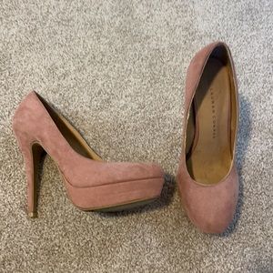 Pink platform heel